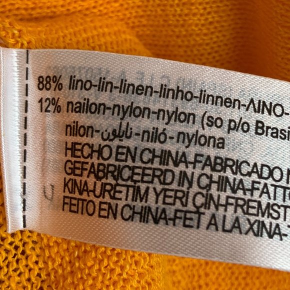 Zara Linen Blend Kaftan Dress Tunic Beach Pool Cover-Up Size XS-S - Picture 11 of 11